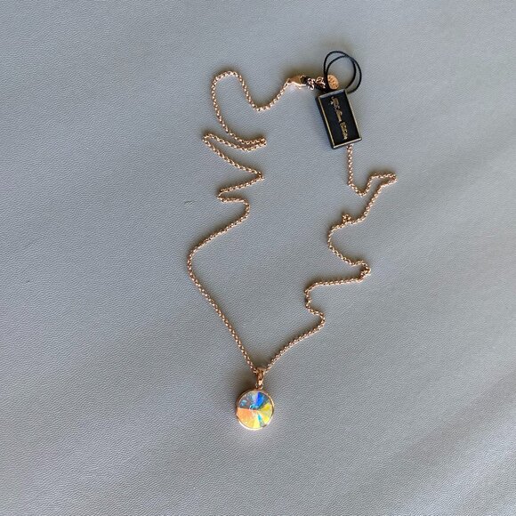 Butler FAC Rose Gold Prism Faceted Crystal Necklace NWT - Picture 6 of 9